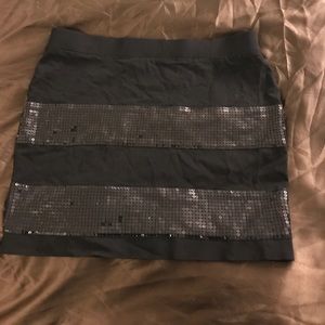Black skirt with a little shine sequence