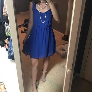 royal blue chiffon dress