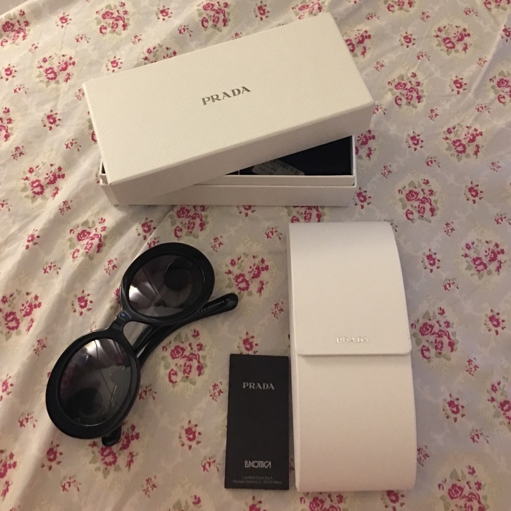 Prada Baroque Round Black sunglasses