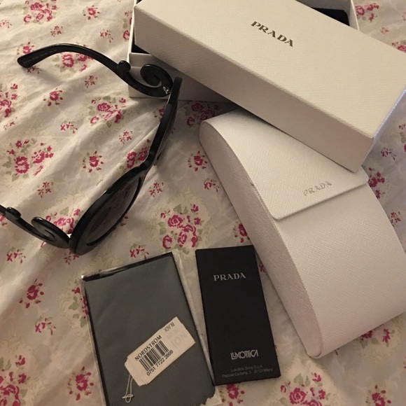 Prada Baroque Round Black sunglasses