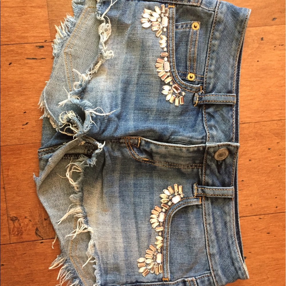 American Eagle Jeweled Jean Shorts