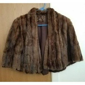 Mink fur cape