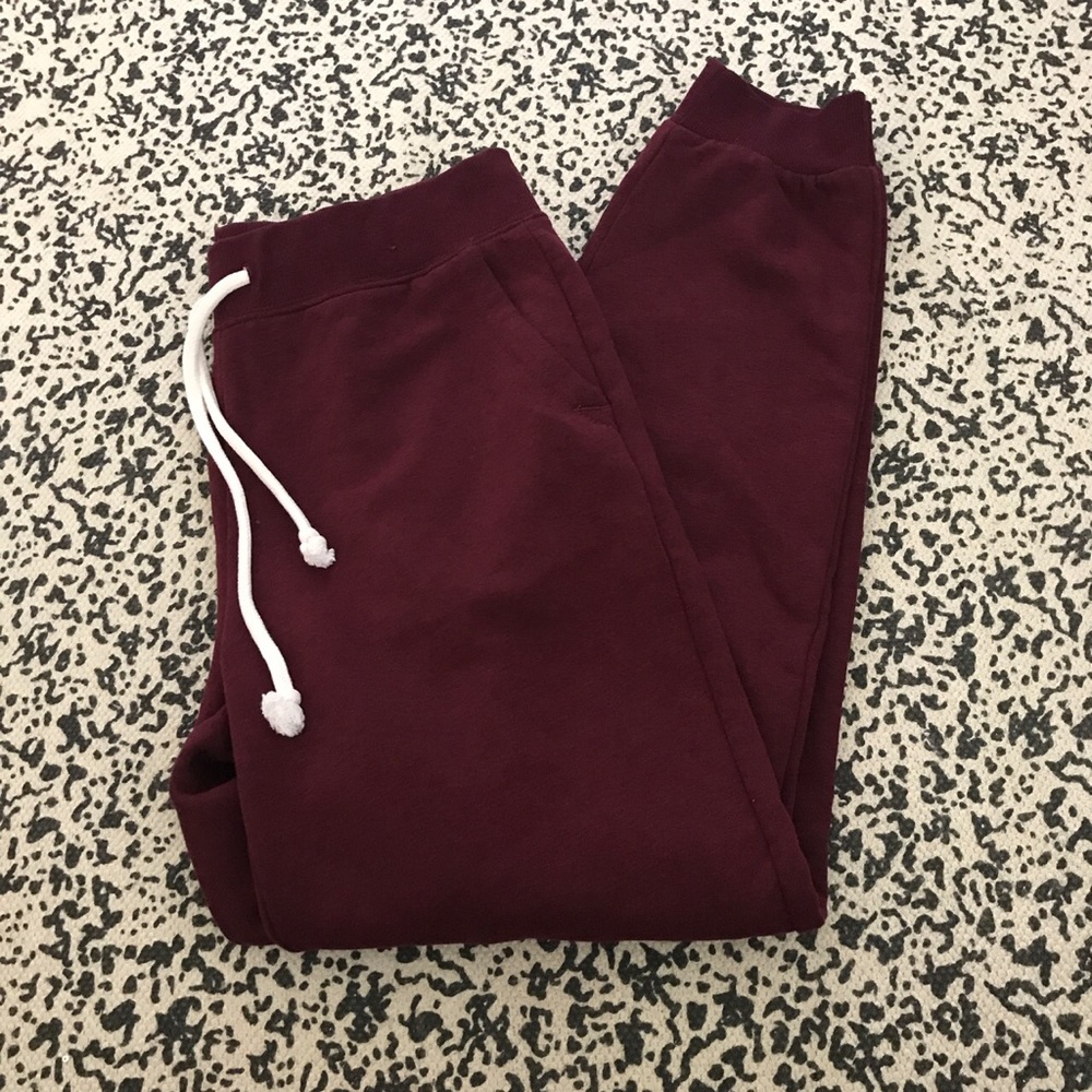 Burgundy Drawstring Sweats