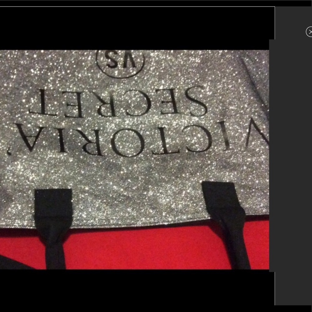 NEW Victoria's secret silver and black duffel bag - Picture 4 of 6