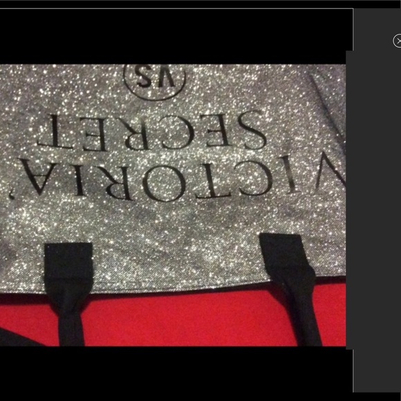 NEW Victoria's secret silver and black duffel bag - Picture 4 of 6
