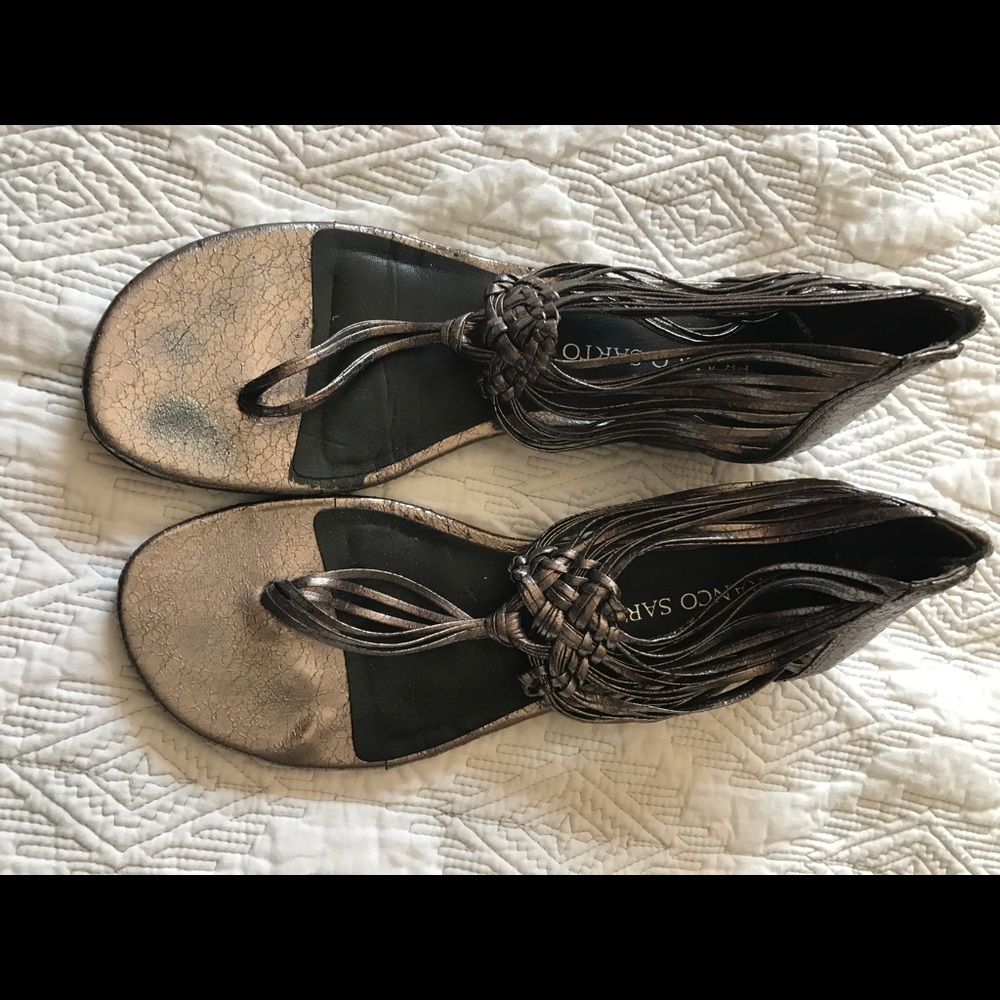 Franco Sarto Metallic 8.5 Gladiator Sandal