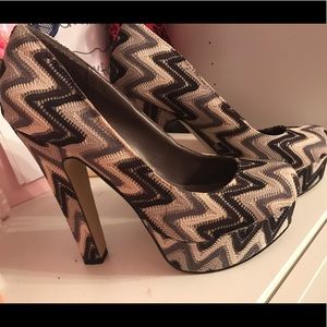 Madden Girl woven chevron pumps