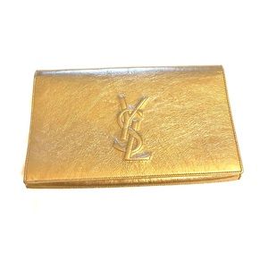 Ysl gold clutch