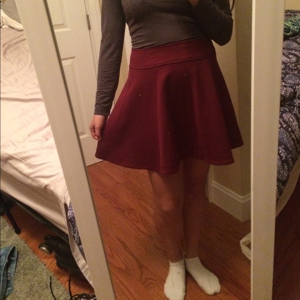Urban outfitters maroon skater skirt