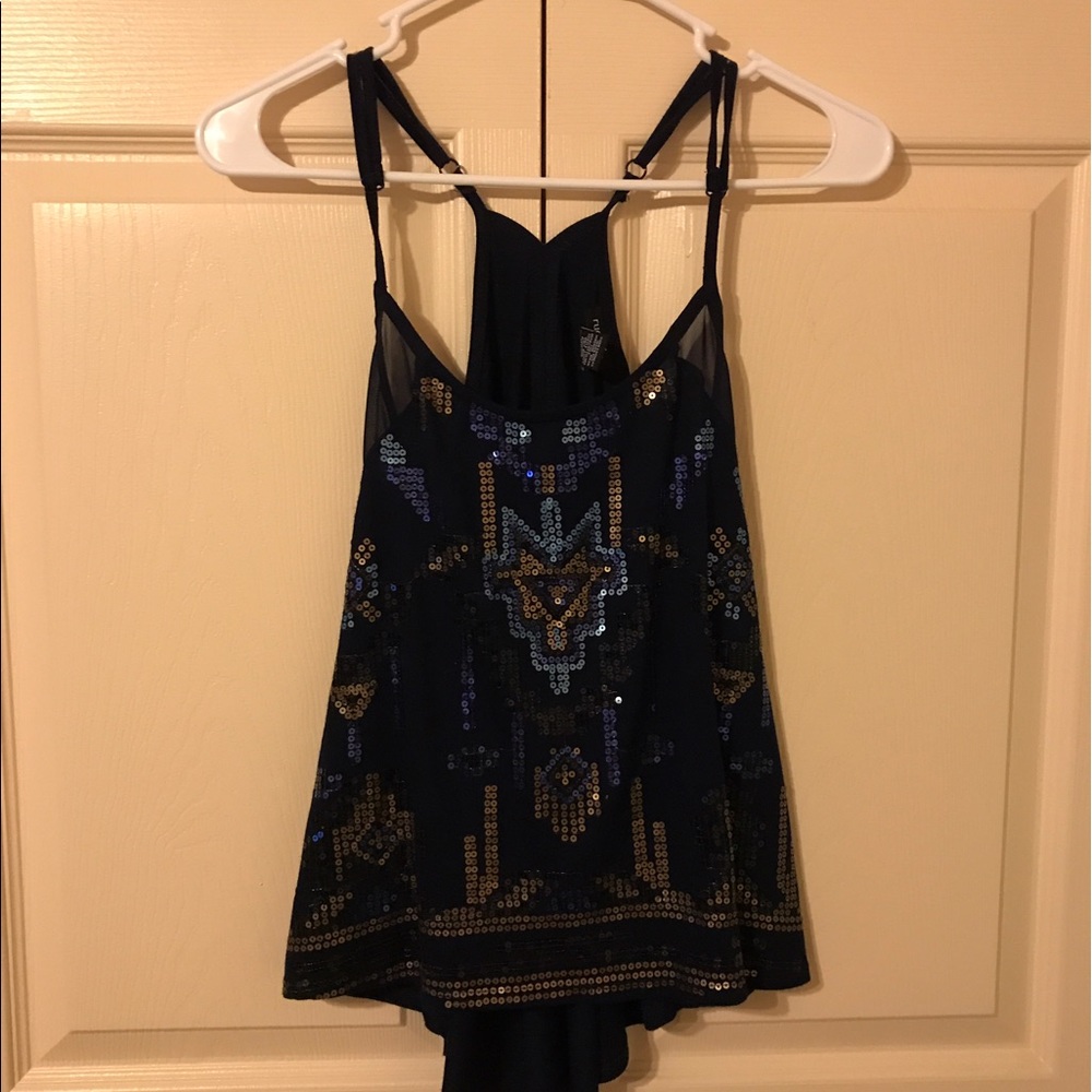 Sequined tank top