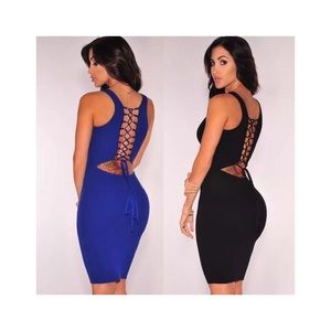 Dress black and blue