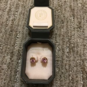 Juicy couture pink crown stud earrings