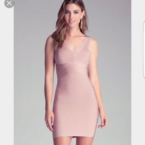 Blush Pink Bebe Bandage Dress