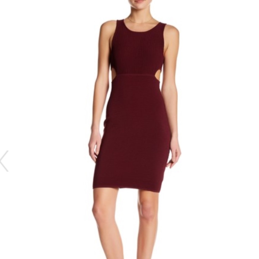 NWT Tart Collection Beri Rib Bodycon Dress In Wine