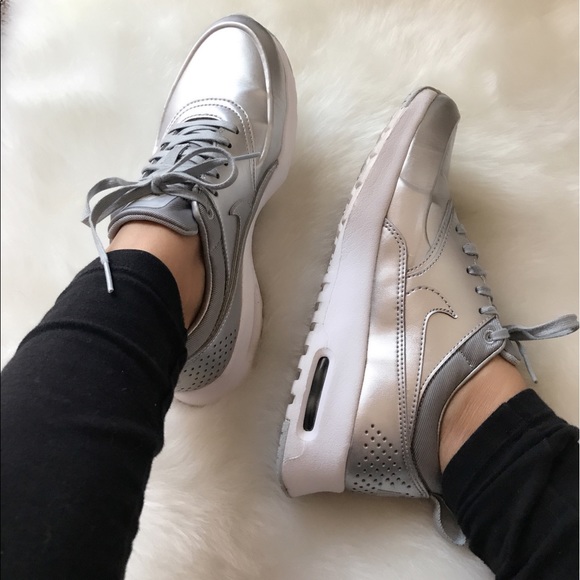 Nike Shoes - Nike Air Max Thea Metallic Silver