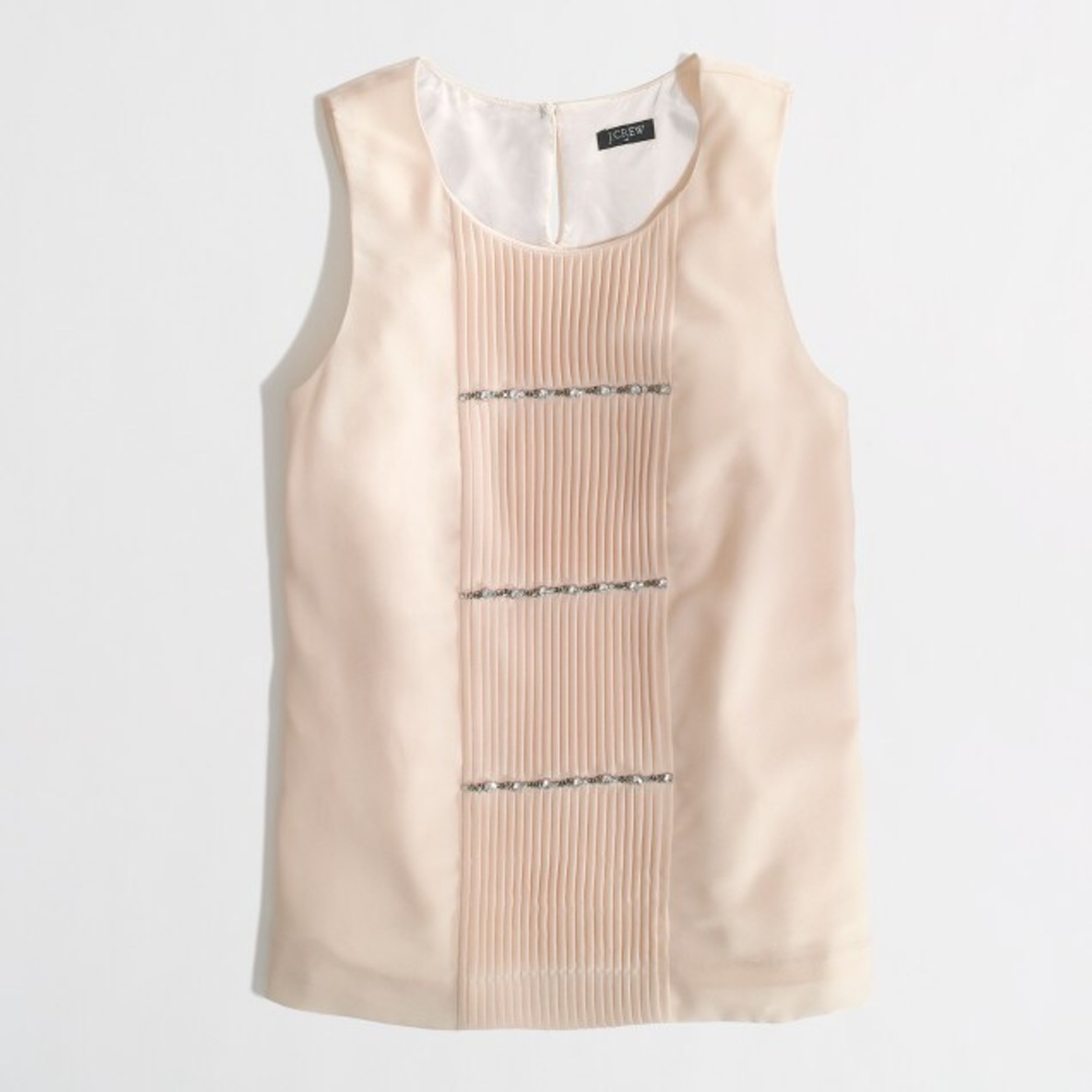 J. Crew Factory Pleated Sparkle Cami