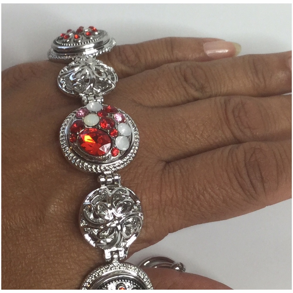 Red snap Interchangeable Bracelet