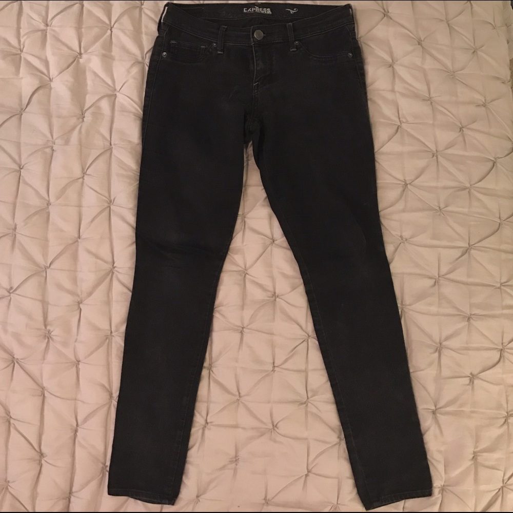 Express Matte Black, Mid-Rise Jeggings