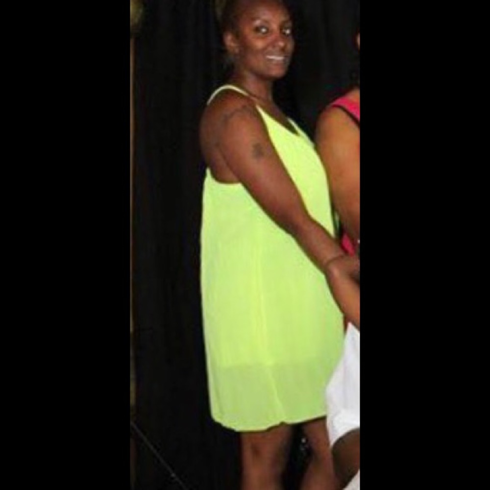 Neon green dress