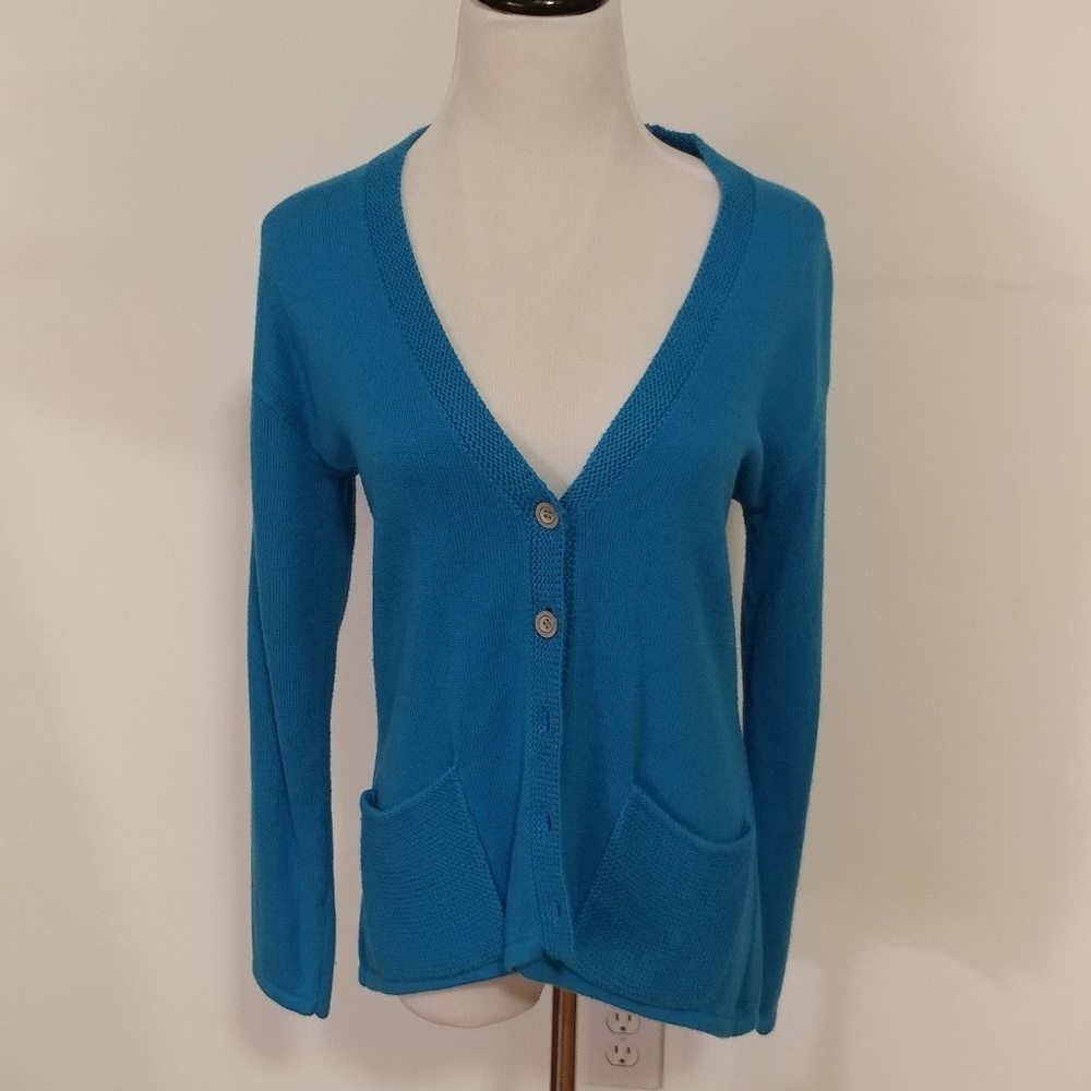 J. Jill Light Blue Cardigan XS