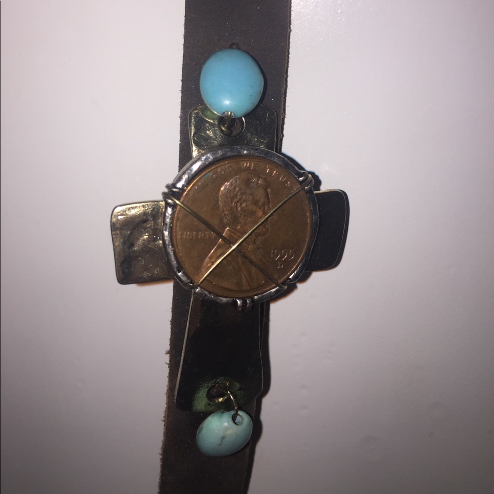 Unique Cross and Penny bracelet!
