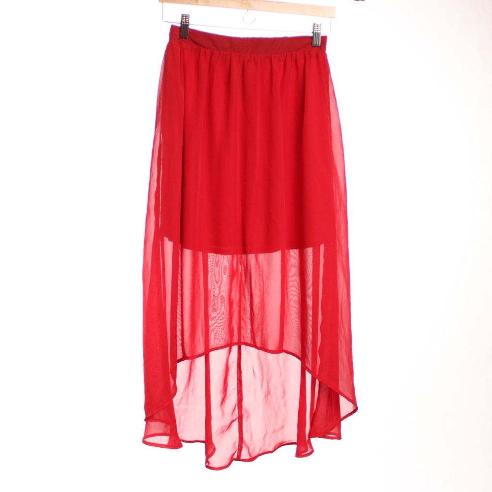 Two Layer Skirt in Sexy Red