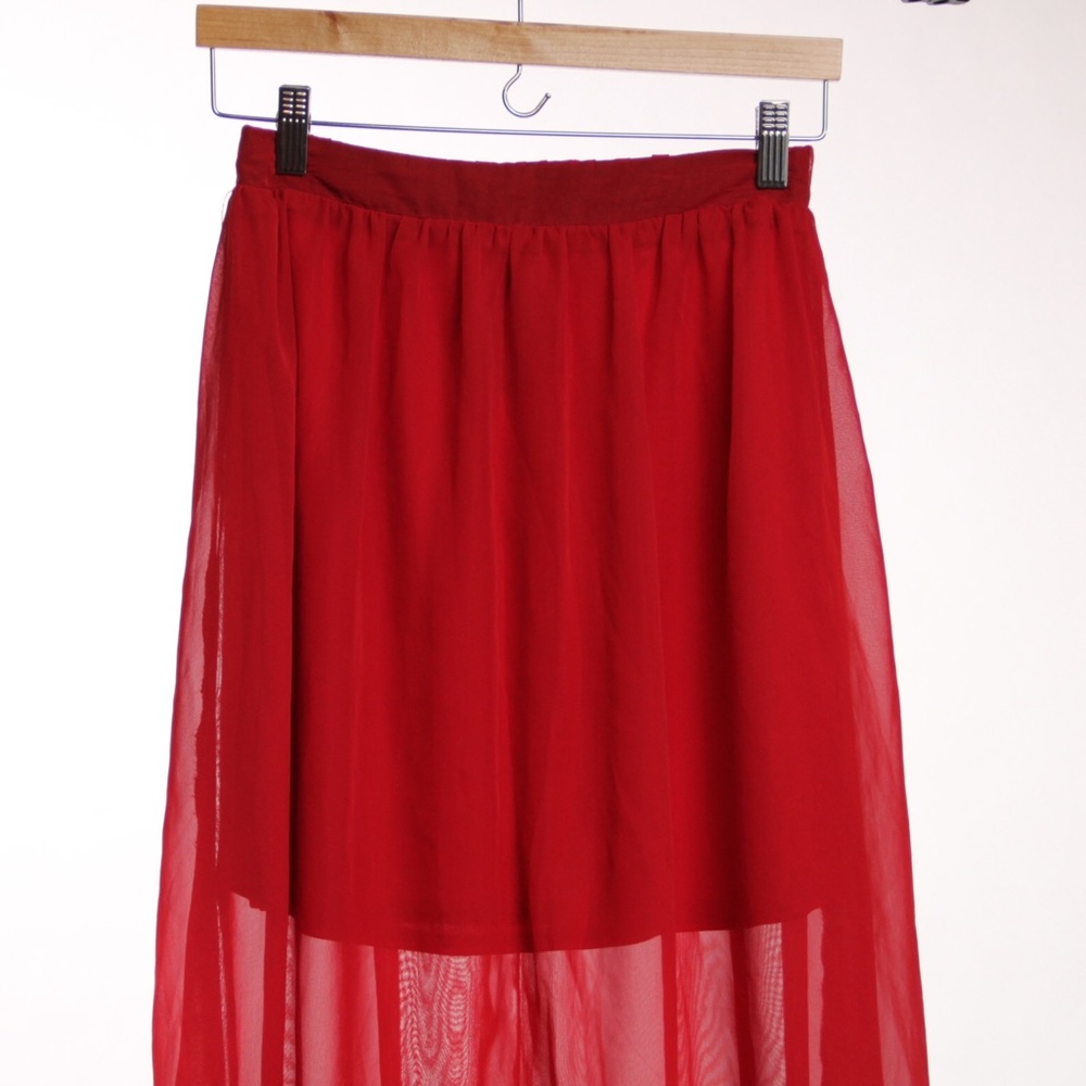 Two Layer Skirt in Sexy Red - Picture 2 of 3