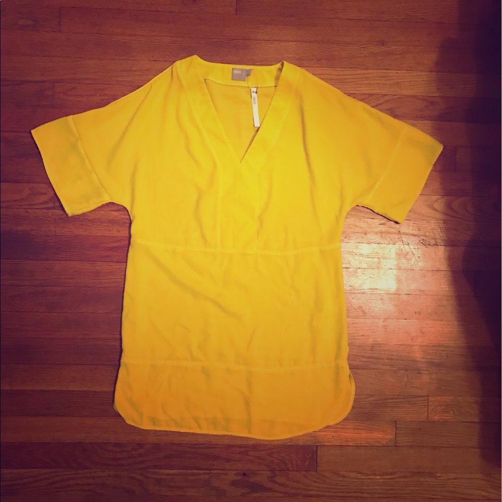 ASOS yellow shift dress NWT size 6