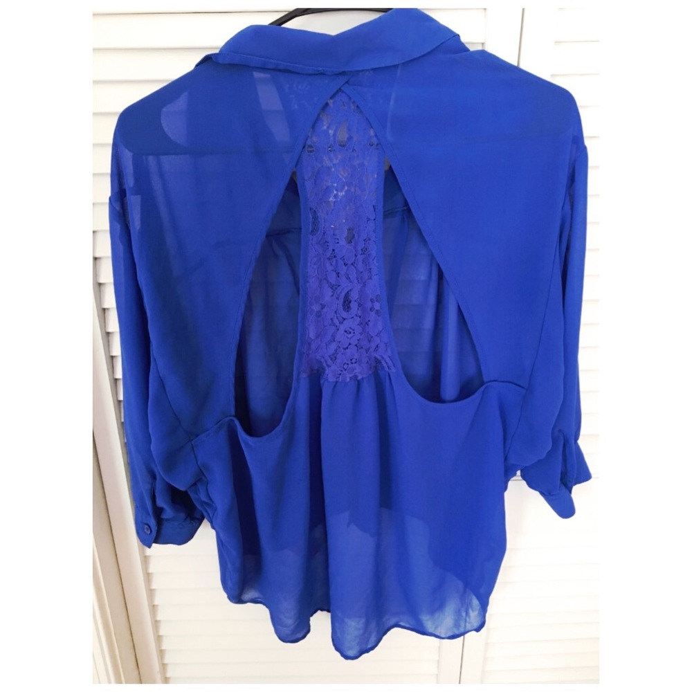 Royal Blue Blouse