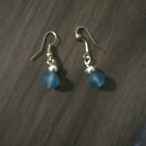 Baby blue earrings & pink earrings