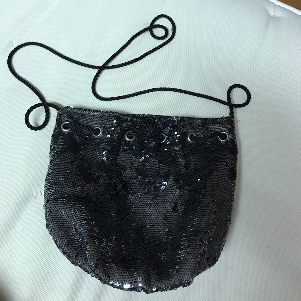 Sequin mini bucket bag