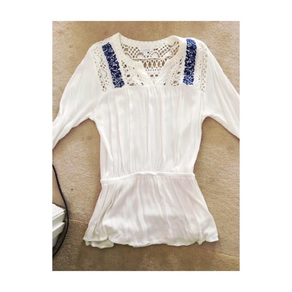 Blue and White CC Top