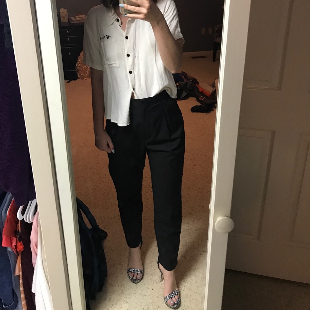 Topshop black cigarette pants