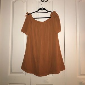 Burnt orange Off the shoulder sundress