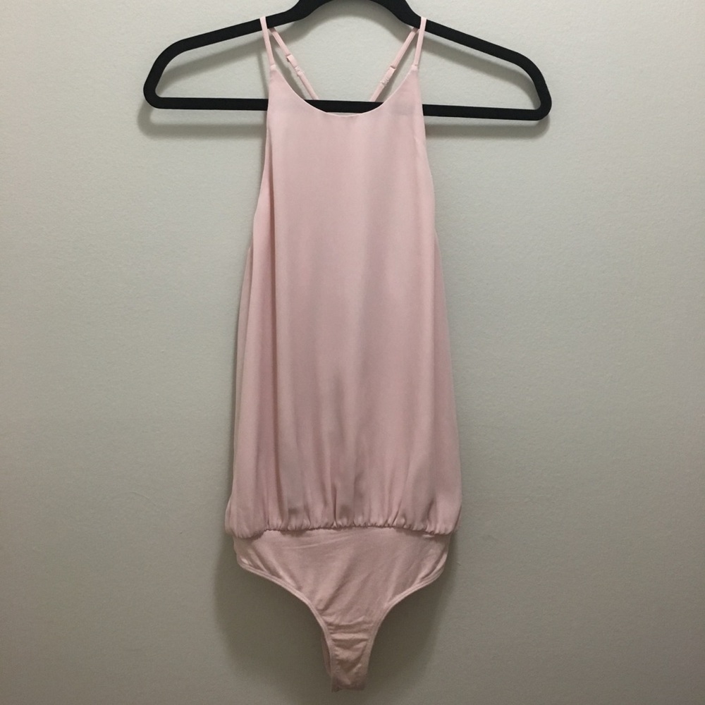 Wayf body suit keyhole back in blush