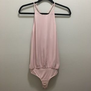 Wayf body suit keyhole back in blush
