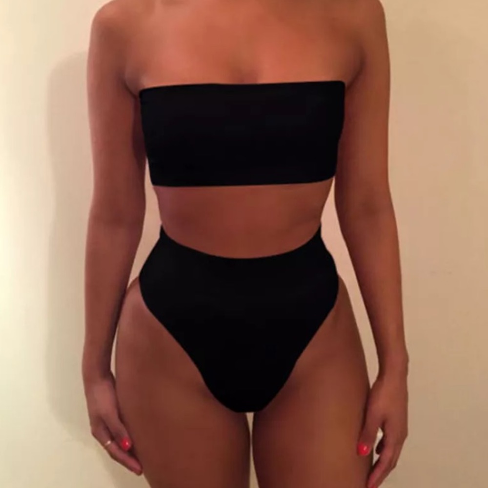 Bandeau high waist bikini