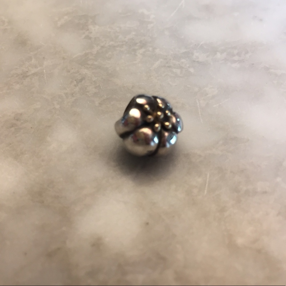 Retired Pandora Two Toned Flower Bead
