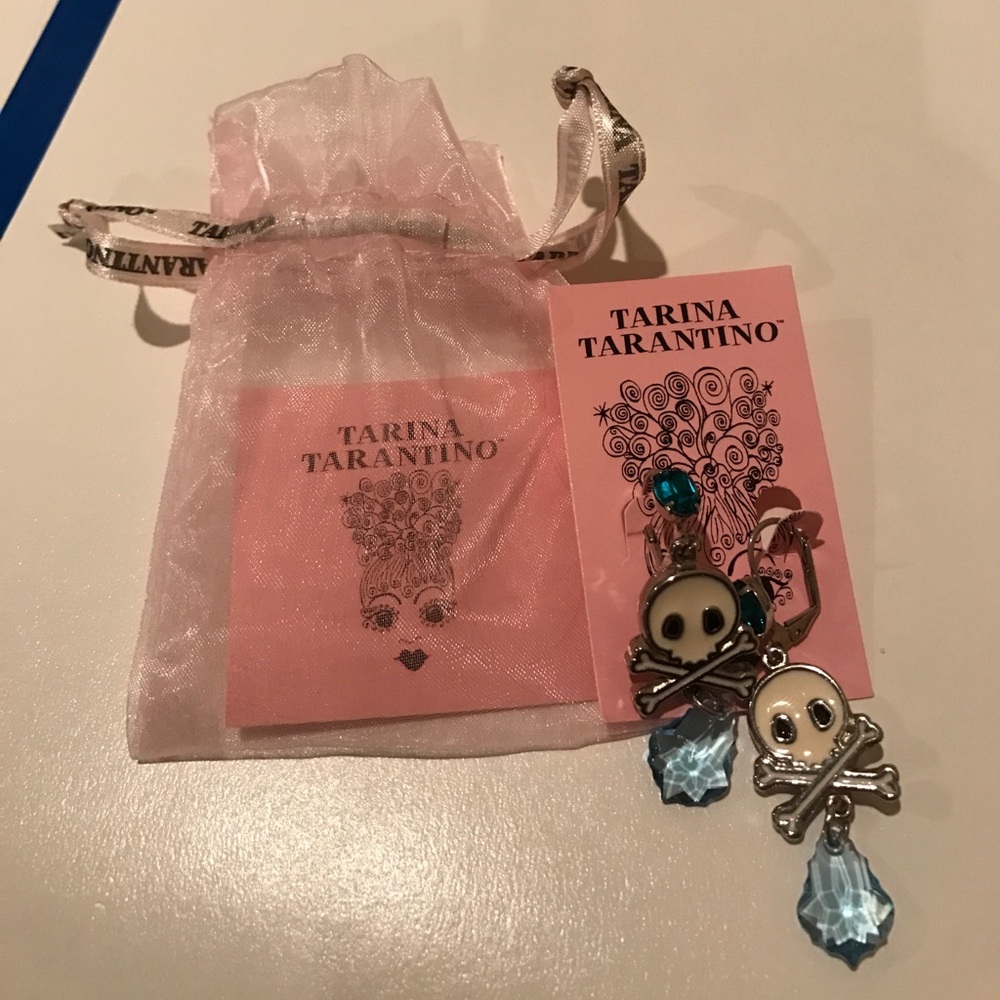 Tarina Tarantino Swarovski Crystal Skull earrings
