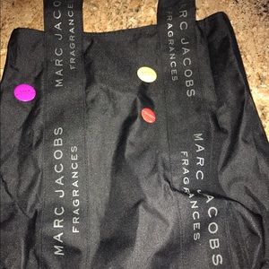 Black tote with buttons