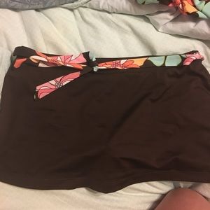 Sonoma Brown Skirt Swim Bottoms