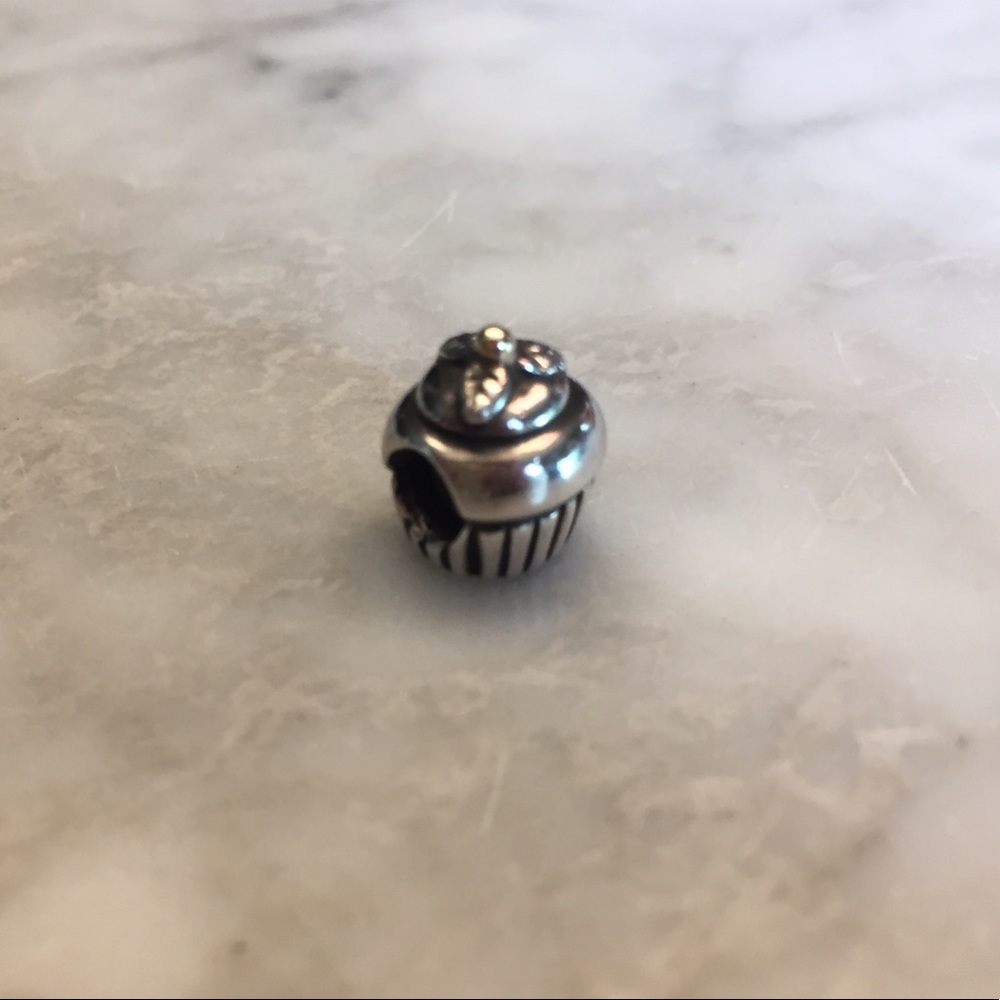 Two Toned Cupcake Pandora Bead