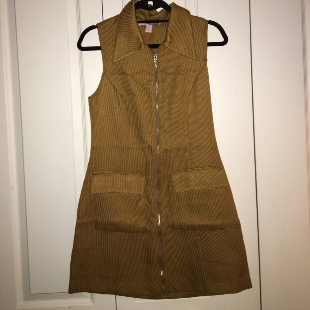 Camel brown A-Line Dress