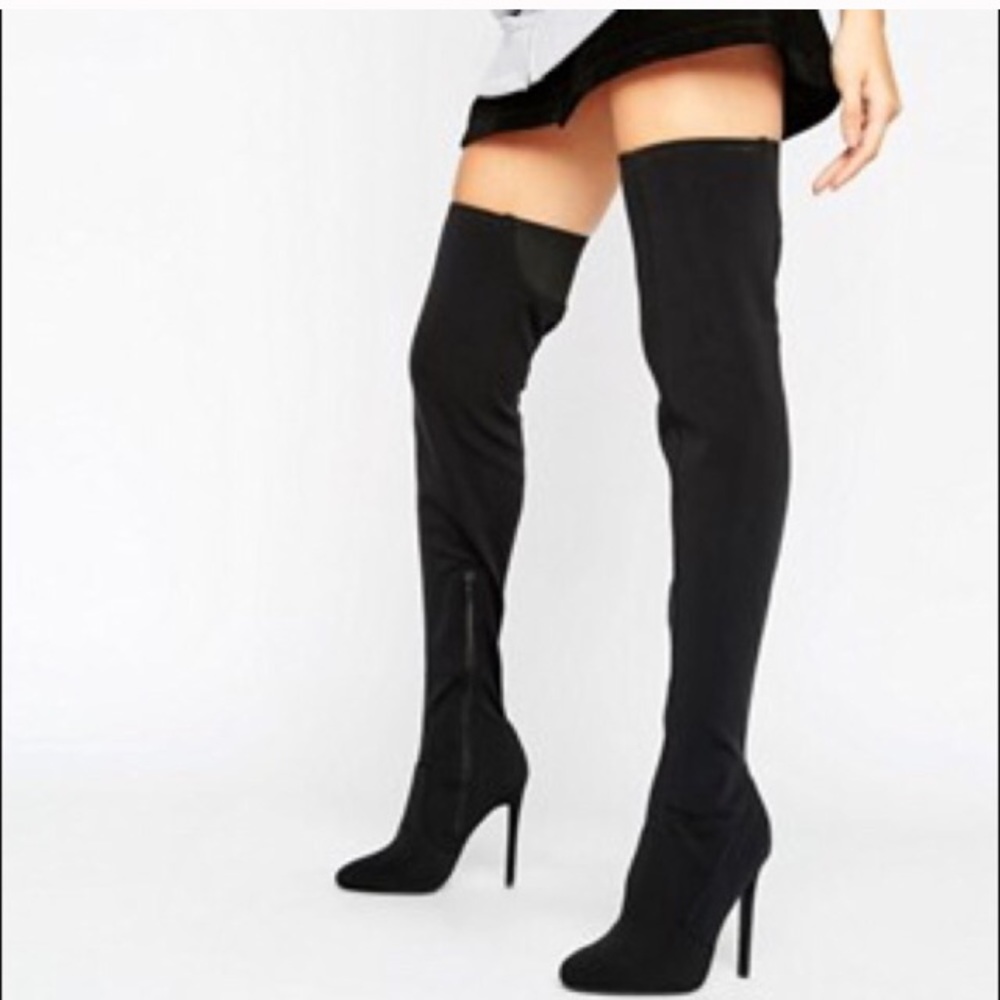 Black Thigh High Boots