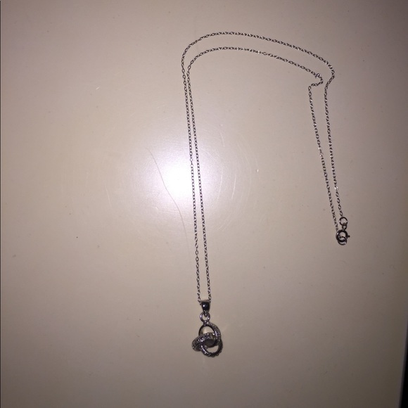 Macy's diamond necklace. 925 chain. - Picture 1 of 3