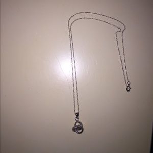 Macy's diamond necklace. 925 chain.