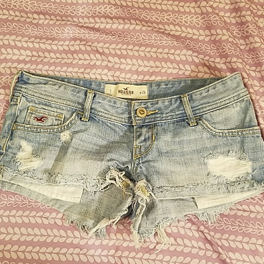 Hollister fringe distressed shorts