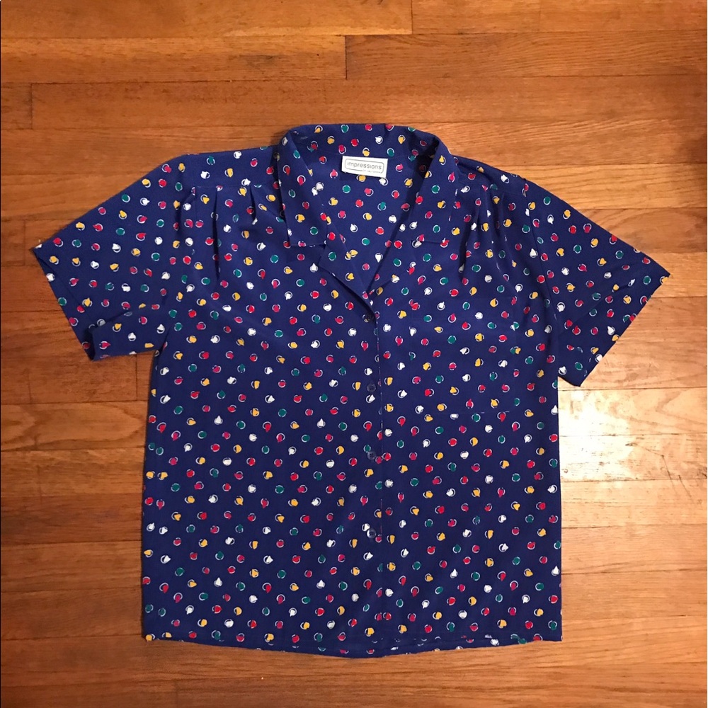 Vintage polka dot blouse