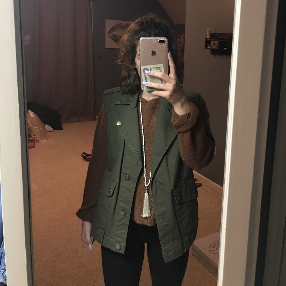 army green vest