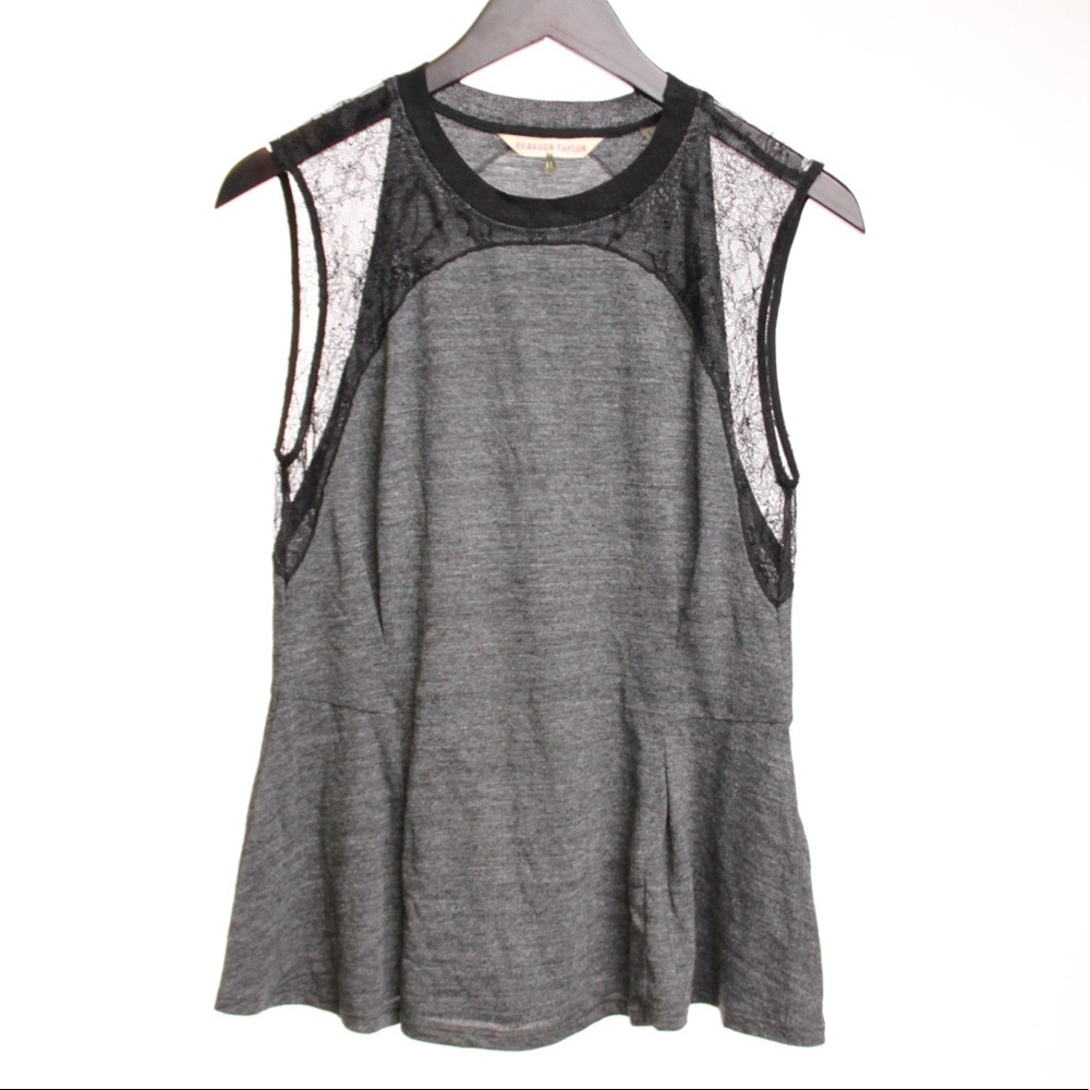 Rebecca Taylor Peplum Sleeveless Shirt